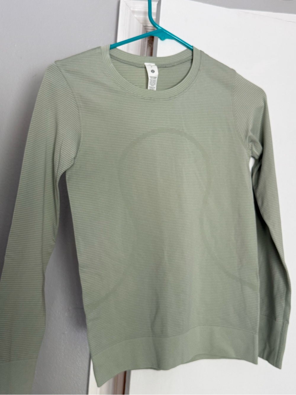 lululemon athletica Ribbed Crewneck Tee in Sage Green